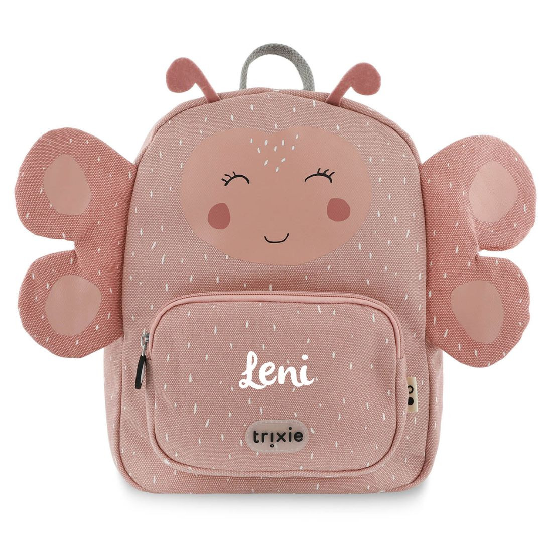 Kinderrucksack mit Namen, Kindergartenrucksack personalisiert, Trixie Kita-Rucksack Schmetterling