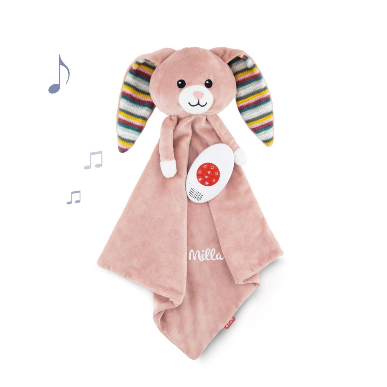 Schnuffeltuch personalisiert mit Soundmodul - Geschenk zur Geburt personalisiert