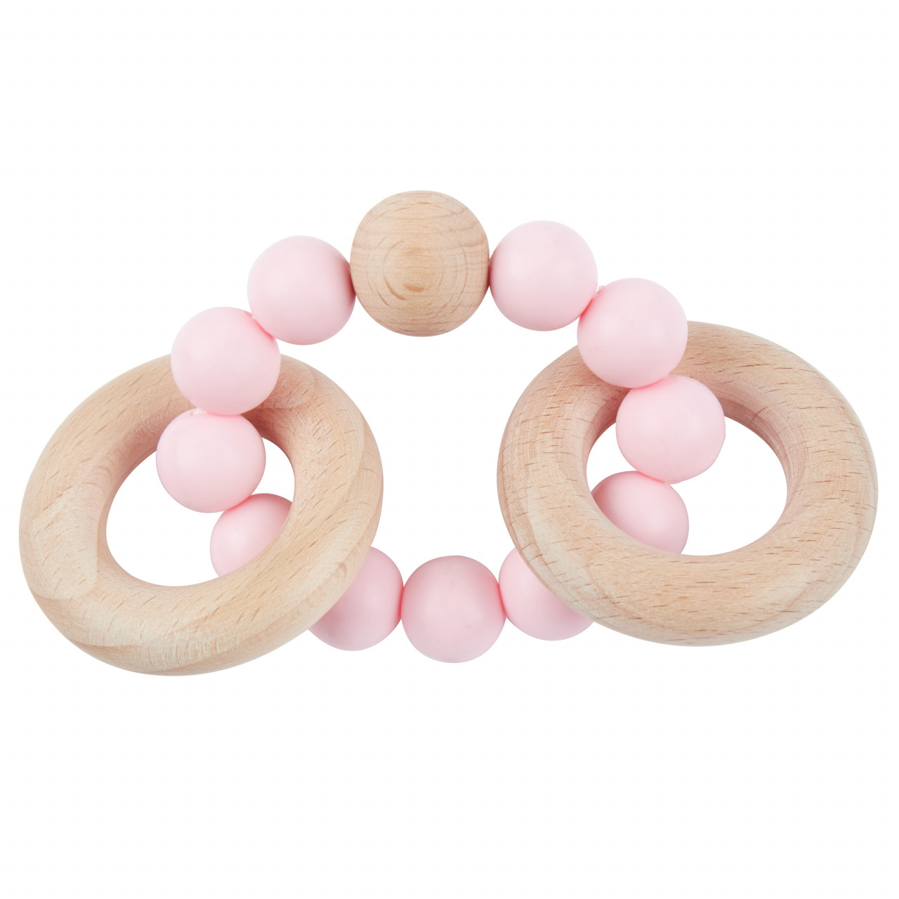 Beißring mit Silikonkette rosa | Bieco