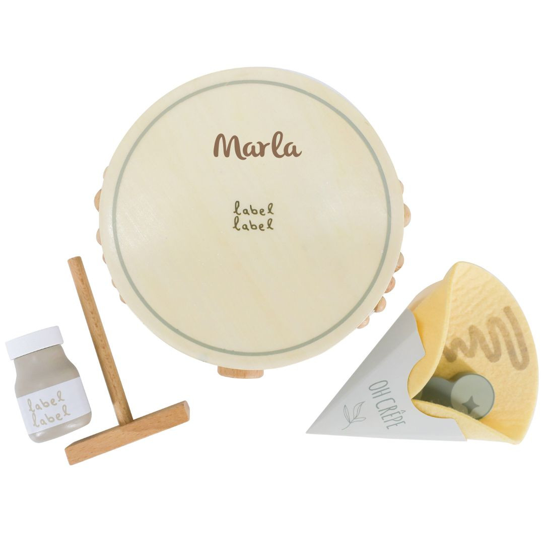 Crêpe Maker olive label label, Geschenk zum Geburtstag, personalisierbar