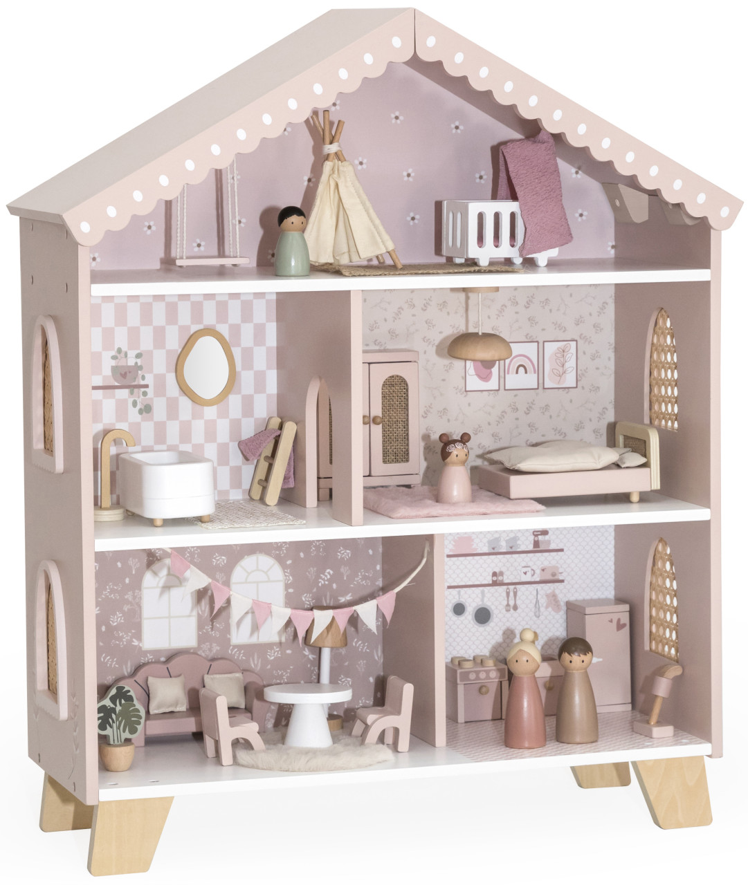 Puppenhaus personalisiert rosa Geschenk 3 Geburtstag 