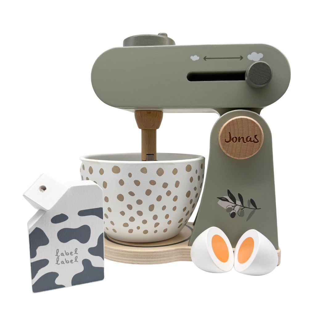 Holz Mixer personalisiert olive