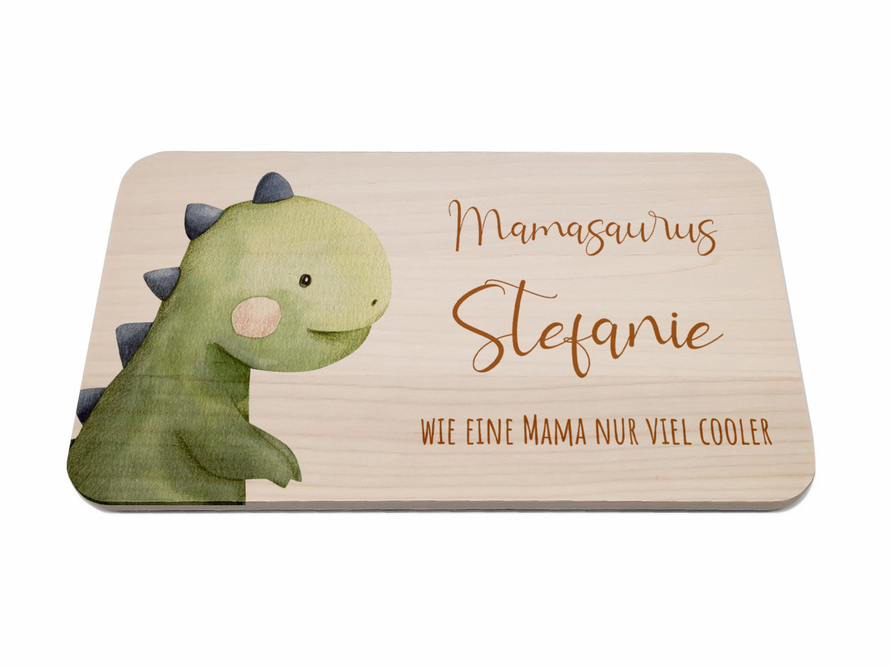 Personalisiertes Frühstücksbrettchen | Dino Mamasaurus | Kidslino