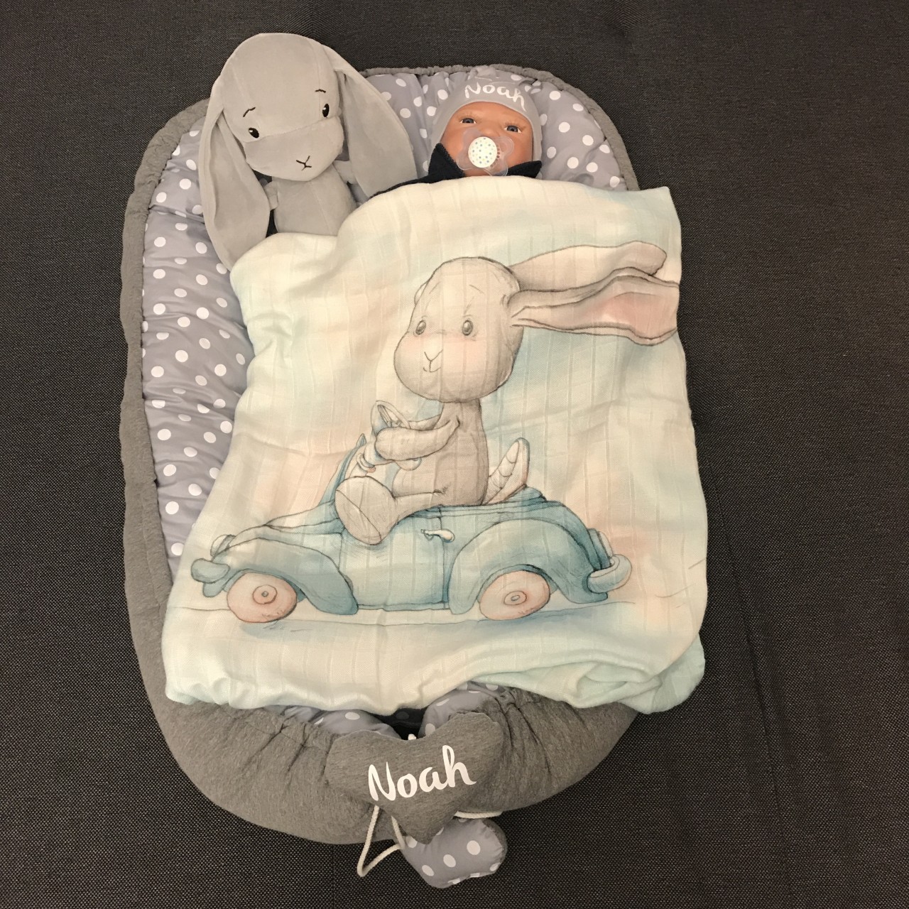 Tissi | Baby Nestchen / Baby Cocoons grau