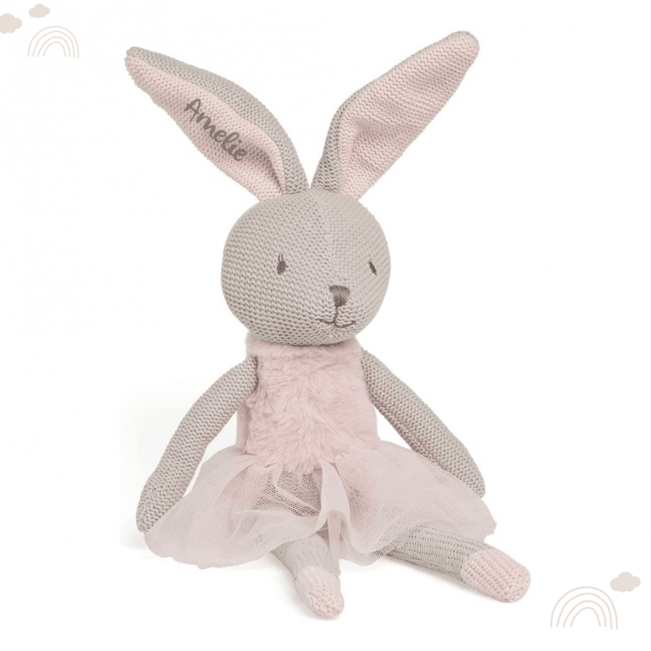 Stofftier Hase Nola | Jollein | personalisierbar