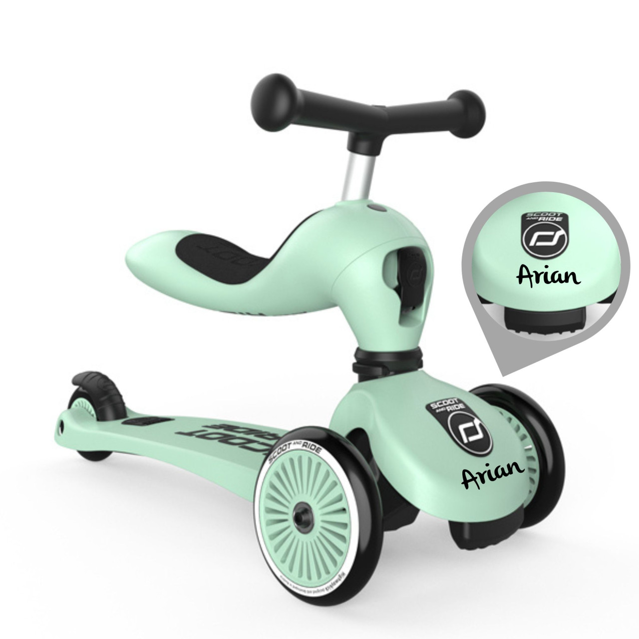 Scoot and Ride | Highwaykick 1 Laufrad Kiwi | personalisierbar