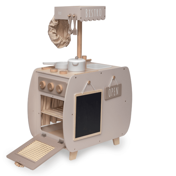 Bistro Kinderküche nougat label label, Geschenk zum 3. Geburtstag, personalisierbar