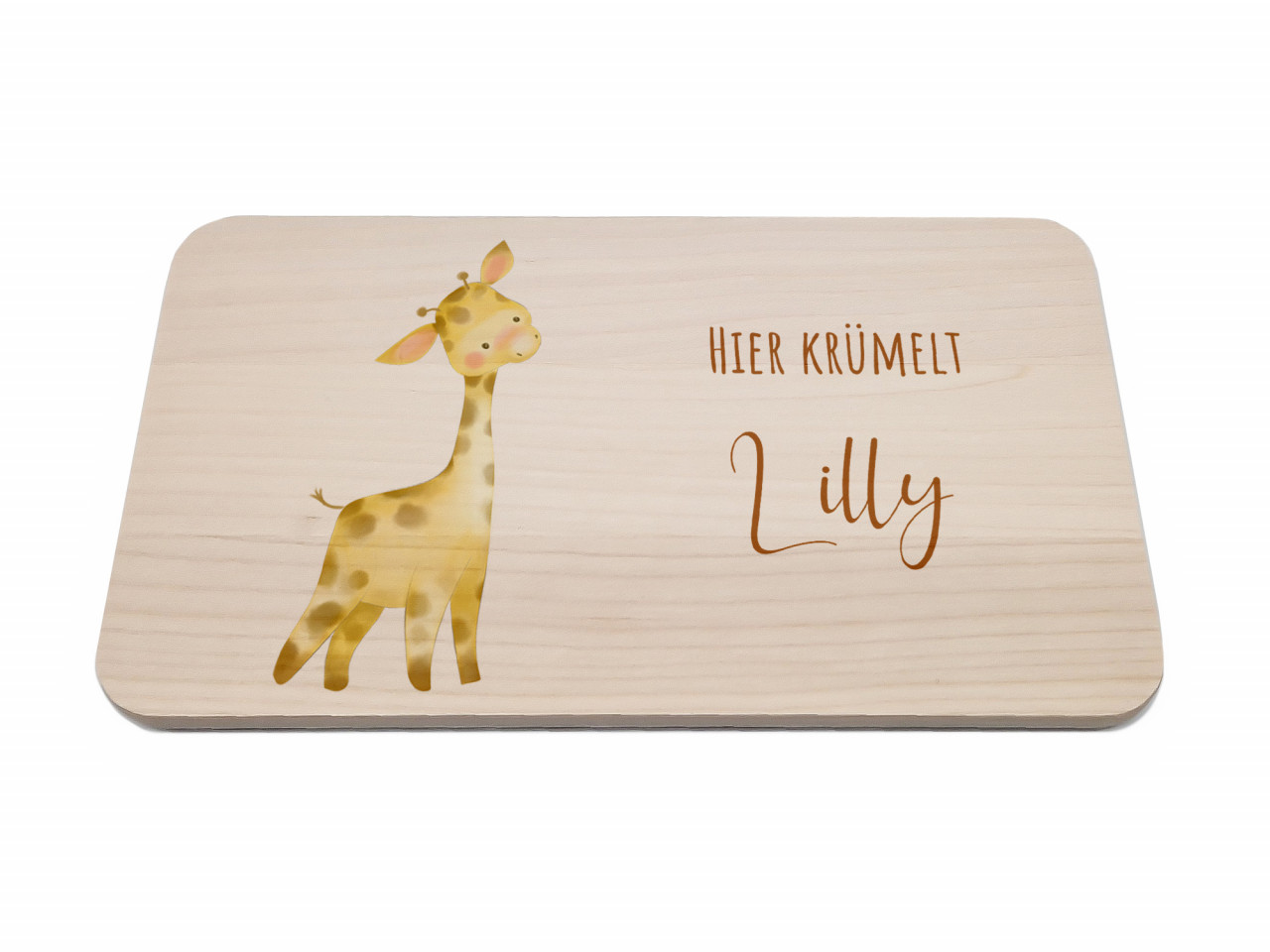 Personalisiertes Frühstücksbrettchen | Giraffe II | Kidslino