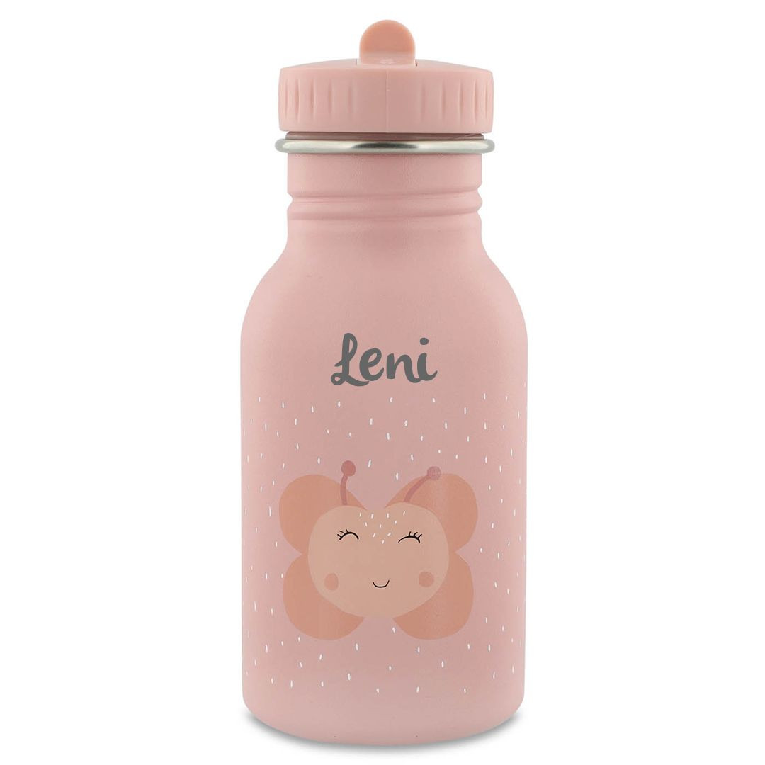 Kindertrinkflasche mit Namen, Trixie Trinkflasche Kinder, Edelstahl Trinkflasche Schmetterling