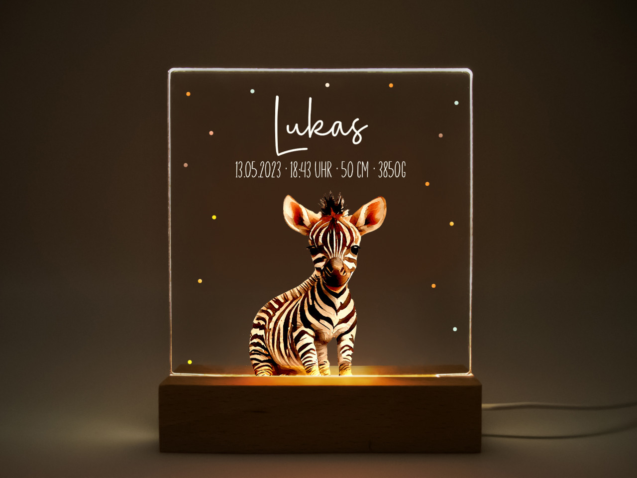 LED Nachtlicht Kinder Zebra