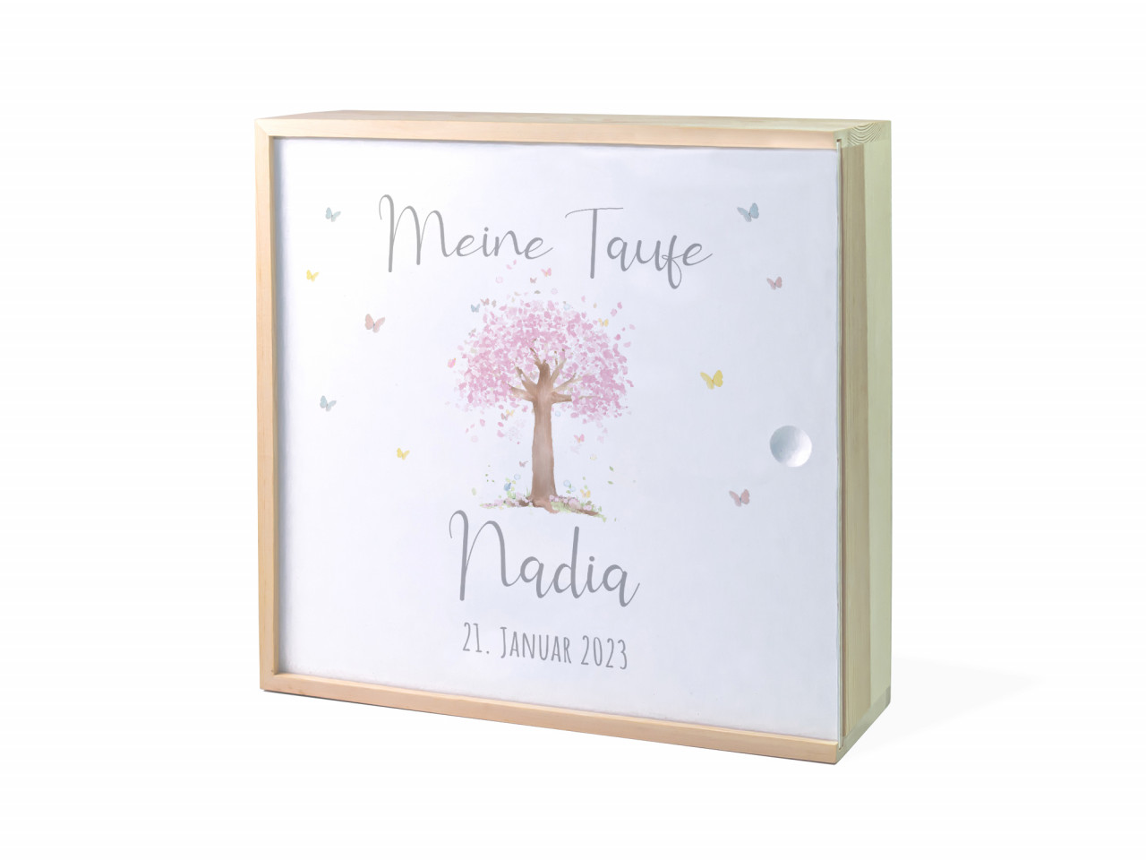 Erinnerungsbox Taufe | Lebensbaum - Rosa | Kidslino