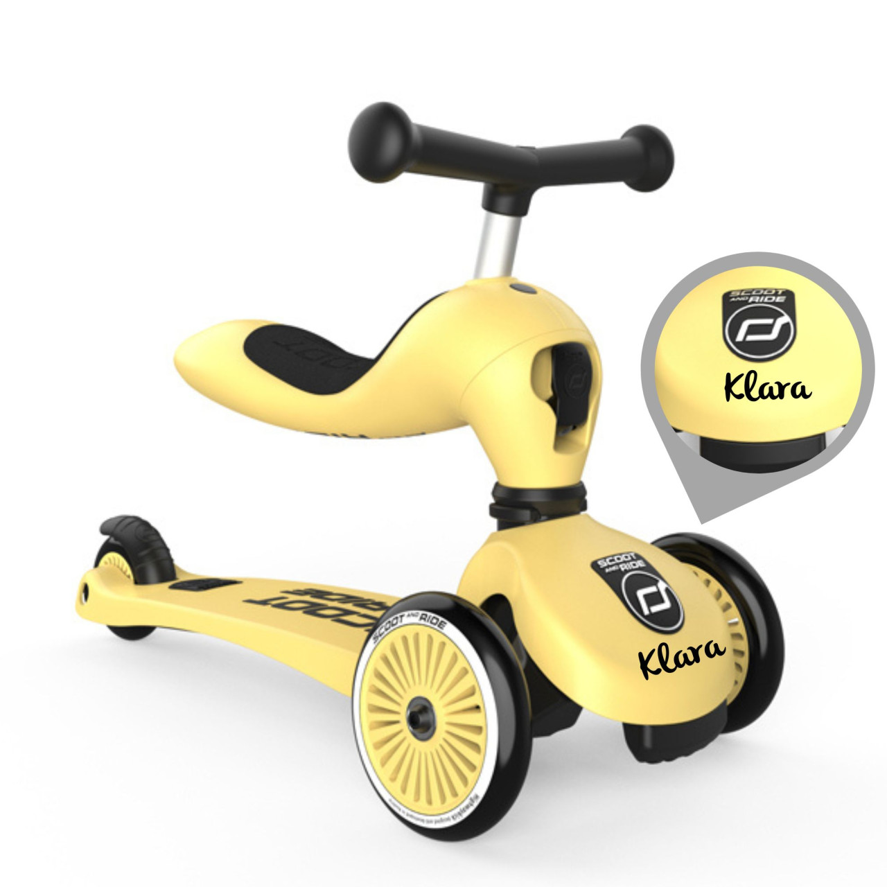 Scoot and Ride | Highwaykick 1 Laufrad lemon | personalisierbar