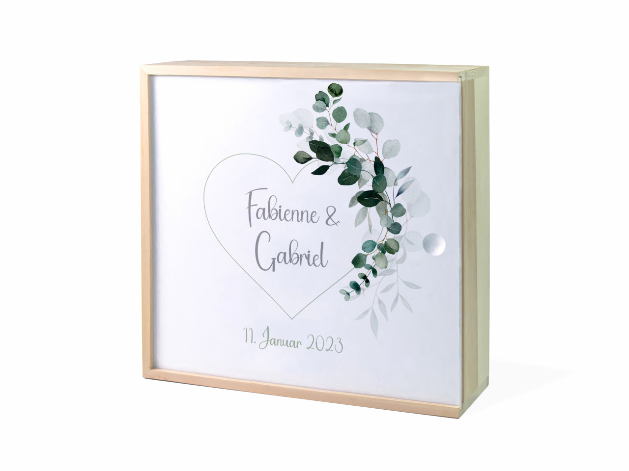 Erinnerungsbox Hochzeit | Herz Floral | Kidslino