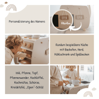 Vorschau: Bistro Kinderküche nougat label label, Geschenk zum 3. Geburtstag, personalisierbar Vorschau: Bistro Kinderküche nougat label label, Geschenk zum 3. Geburtstag, personalisierbar