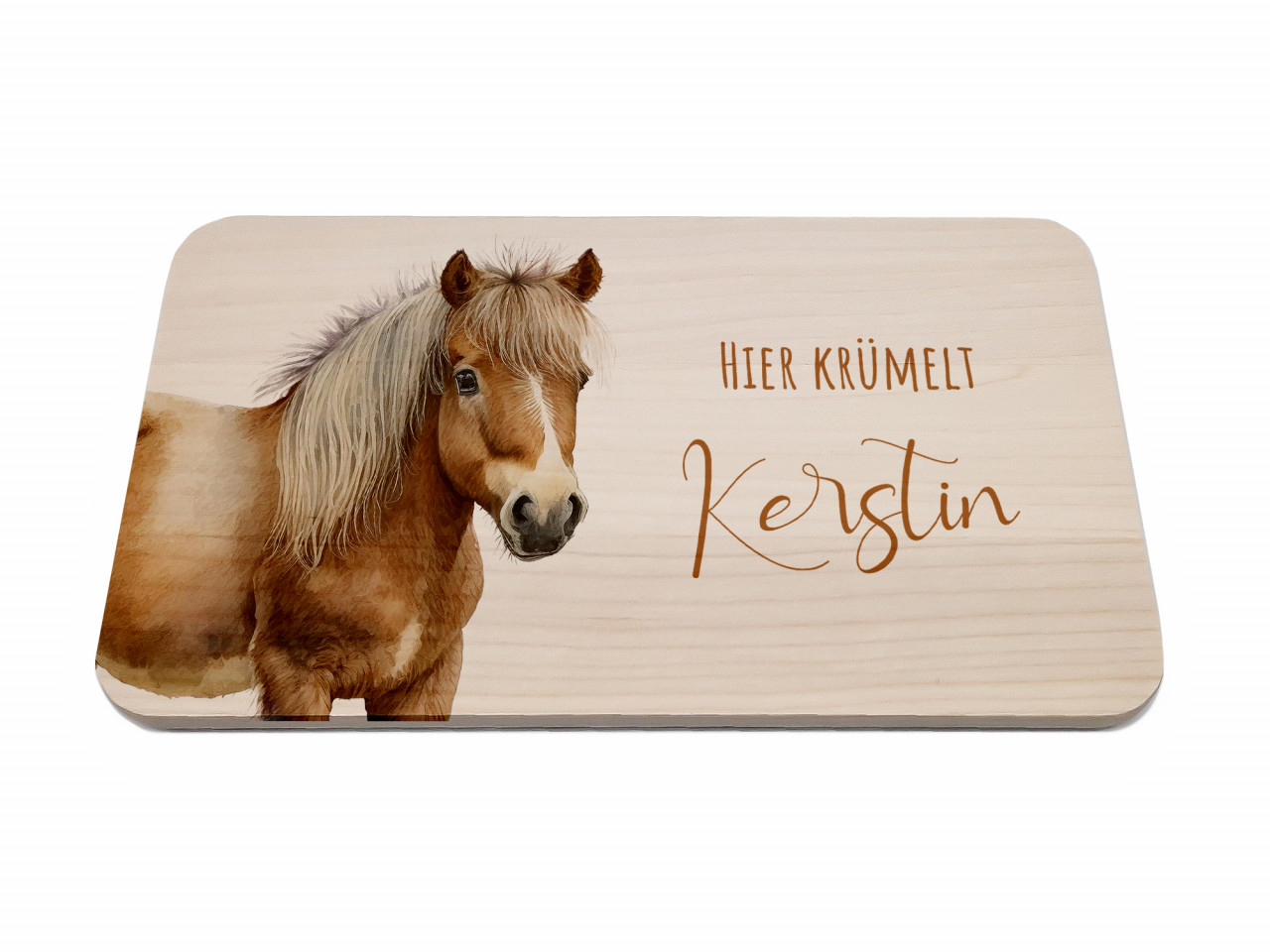 Personalisiertes Frühstücksbrettchen | Pferd | Kidslino