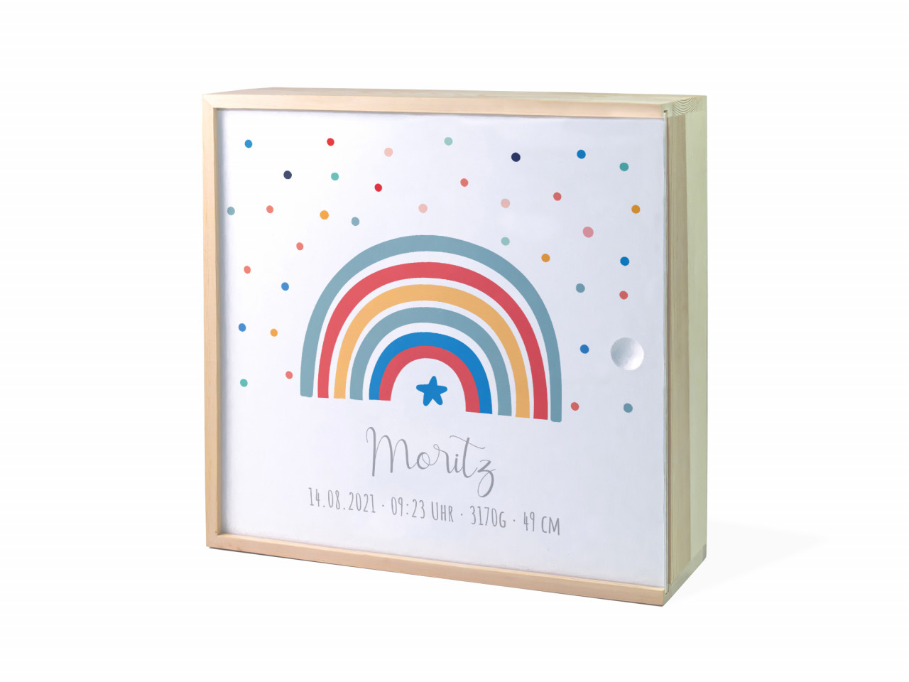 Erinnerungsbox Geburt | Regenbogen Stern | Kidslino