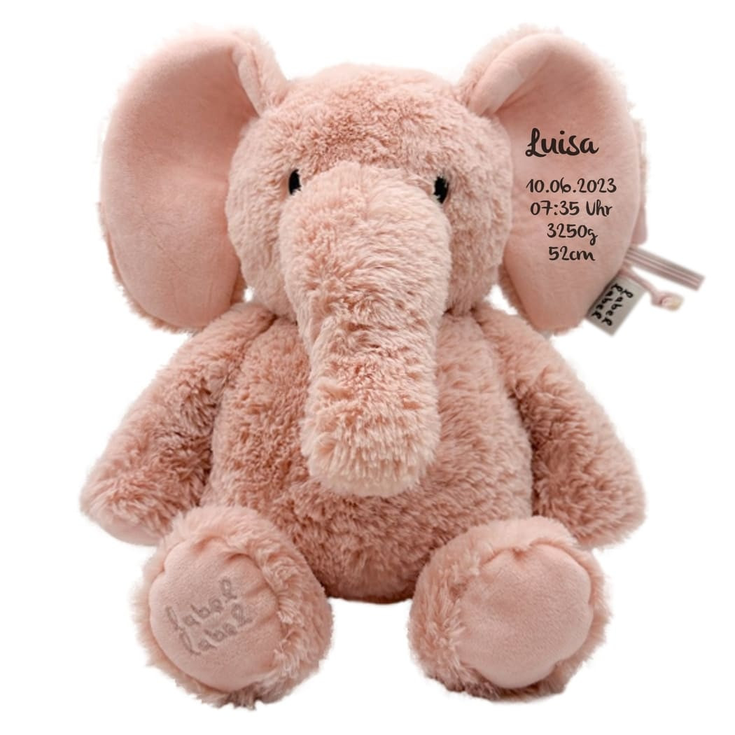 Kuscheltier Elefant Rosa Größe M