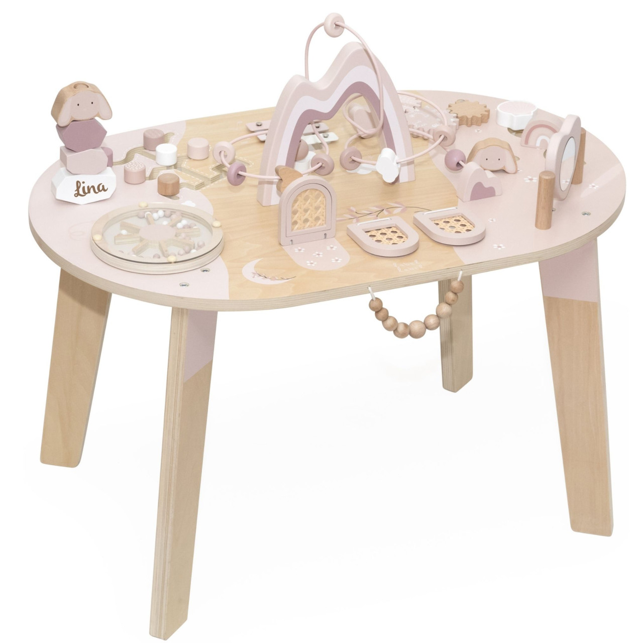 Spieltisch rosa personalisiert