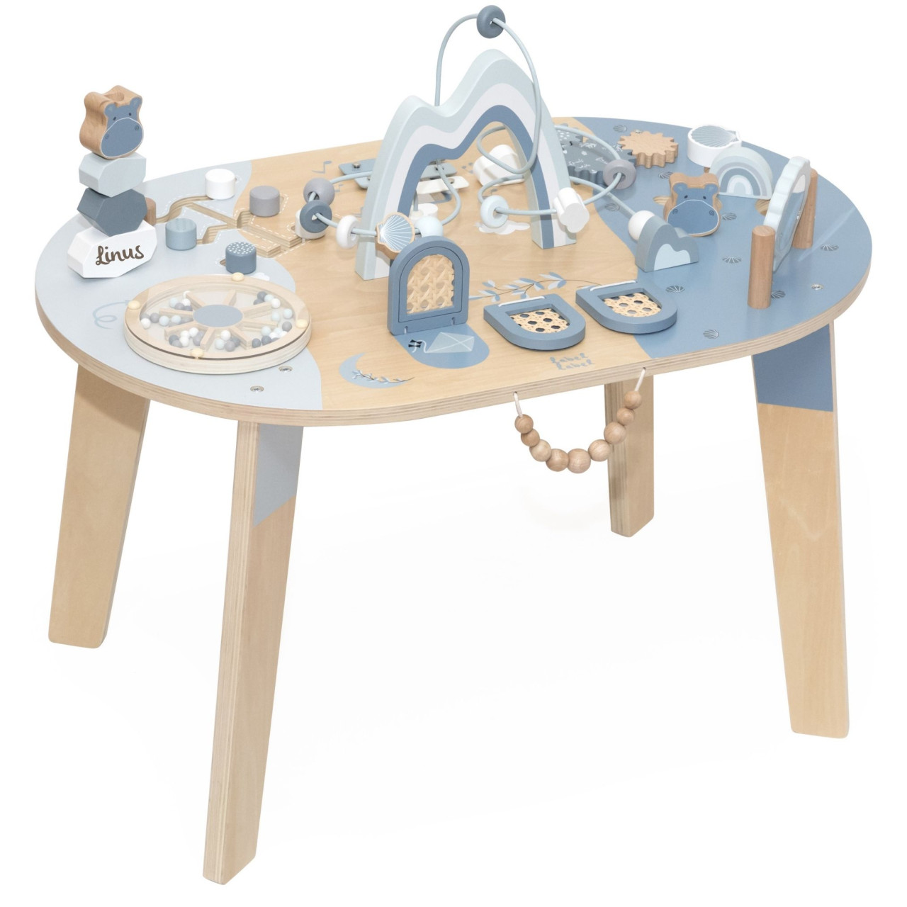 Spieltisch blau personalisiert | Label Label