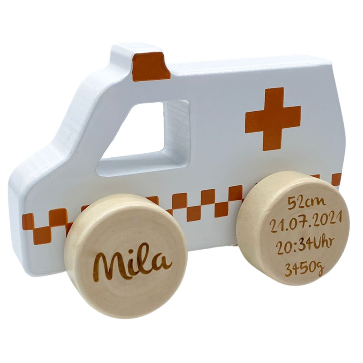 Holzauto Krankenwagen | Tryco | personalisierbar