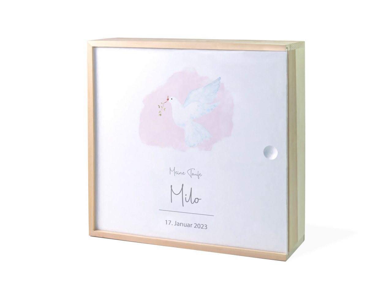 Erinnerungsbox Taufe | Taube - Rosa | Kidslino